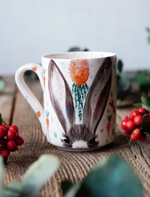 Handmade Tile Mug Bunny