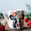Handmade Tile Mug Cow