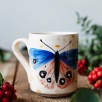 Handmade Tile Mug Butterfly