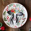 Handmade Design Tile Plate Cow