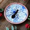 Handmade Design Tile Plate Ant