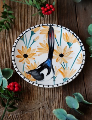 Handmade Design Tile Plate Swallow
