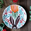 Handmade Design Tile Plate Bunny