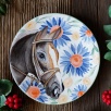 Handmade Design Tile Plate Horse