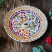 Handmade Design Tile Plate Giraffe