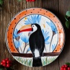 Handmade Design Tile Plate Toucan