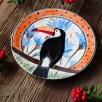 Handmade Design Tile Plate Toucan