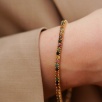 Handmade Design Silver Bracelet with Sapphire Stones