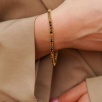 Handmade Design Silver Bracelet with Sapphire Stones