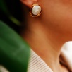 Handmade Design Baroque Pearl Silver Earrings