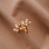 Handmade Design Silver Ring with Pearls