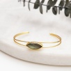 Handmade Gold Plated Brass Bracelet Labradorite