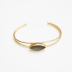 Handmade Gold Plated Brass Bracelet Labradorite