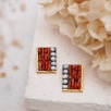 Handmade Designed Silver Earrings with Pearls and Coral