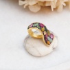 Handmade Design Silver Ring With Tourmaline Stone