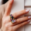 Handmade Design Silver Ring With Tourmaline Stone