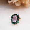 Handmade Design Silver Ring With Tourmaline Stone