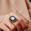 Handmade Design Silver Ring With Tourmaline Stone