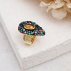 Handmade Design Silver Ring With Tourmaline Stone