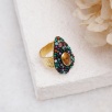 Handmade Design Silver Ring With Tourmaline Stone