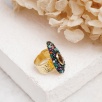 Handmade Design Silver Ring With Tourmaline Stone