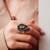 Handmade Design Silver Ring With Tourmaline Stone