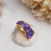 Handmade Design Silver Ring With Amethyst Stone