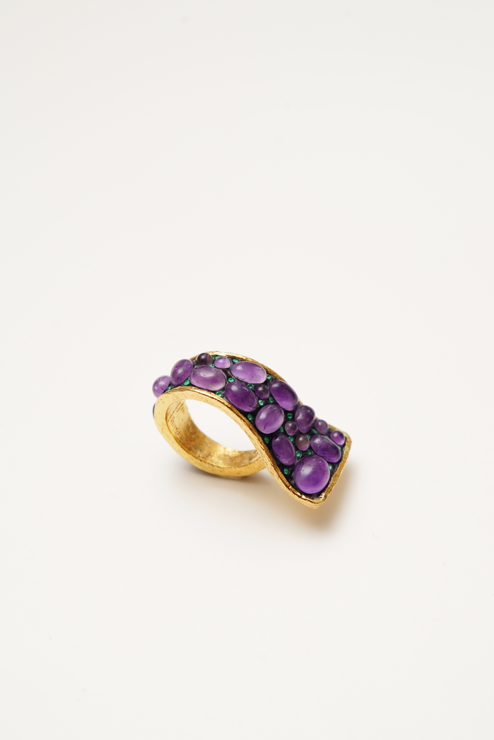 Handmade Design Silver Ring With Amethyst Stone