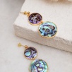 Handmade Gold Plated Silver Earrings With Mother of Pearl
