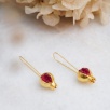 Handmade Design Brass Earrings With Pomegranate Design