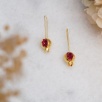 Handmade Design Brass Earrings With Pomegranate Design