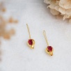 Handmade Design Brass Earrings With Pomegranate Design