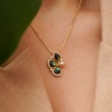 Handmade Design Silver Necklace with Mother of Pearl