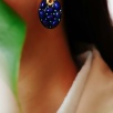 Handmade Design Silver Earrings With Lapis Lazuli Stone