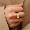 Handmade Design Silver Ring with Pearl