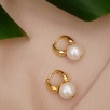 Handmade Design Silver Earrings with Pearl
