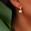 Handmade Design Silver Earrings with Pearl