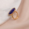 El Yapımı Tasarım Lapis Lazuli Taşlı Gümüş Yüzük