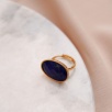 El Yapımı Tasarım Lapis Lazuli Taşlı Gümüş Yüzük