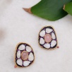 Handmade Design Silver Earrings Moonstone and Morganite