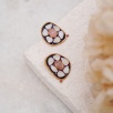 Handmade Design Silver Earrings Moonstone and Morganite