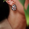 Handmade Design Silver Earrings Moonstone and Morganite