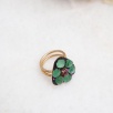 Handmade Design Silver Ring With Aventurine Stone