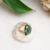 Handmade Design Silver Ring With Aventurine Stone