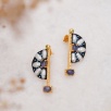 Handmade Design Silver Earrings With Kyanite and Pearl