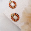 Handmade Design Silver Earrings with Agate, Pearl and Quartz Stone