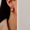Handmade Design Silver Earrings with Agate, Pearl and Quartz Stone