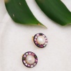 Handmade Design Silver Earrings with Pearl and Tourmaline