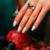 Handmade Silver Ring with Malahite and Pearl