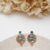 Handmade Design Silver Earrings With Coin Design